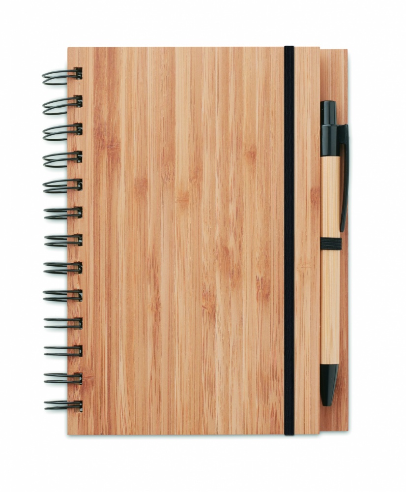 Logotrade promotional giveaways photo of: Bamboo notebook with pen lined BAMBLOC