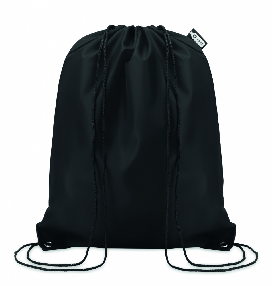 Logo trade promotional gifts image of: 190T RPET drawstring bag
