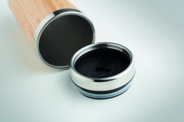 Logo trade corporate gifts picture of: Double wall bamboo flask 430ml