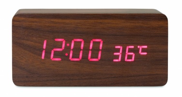 Logo trade corporate gifts picture of: LED clock/5W wireless charger