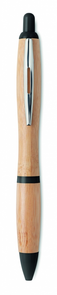 Logo trade promotional product photo of: Ballpoint pen made of ABS and bamboo