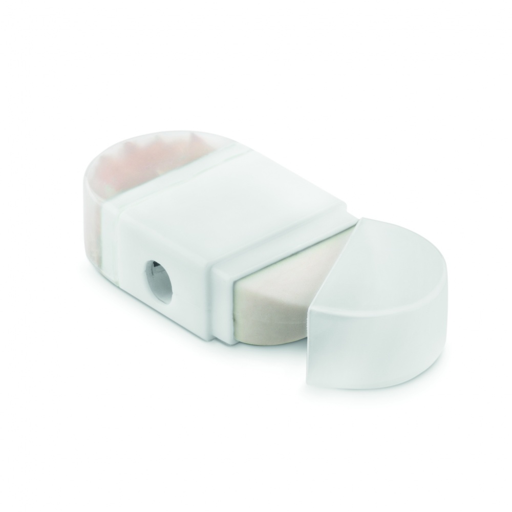 Logo trade promotional products image of: Sharpener and eraser