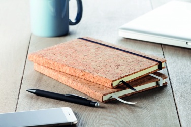 Logo trade promotional merchandise photo of: A5 cork notebook 96 lined