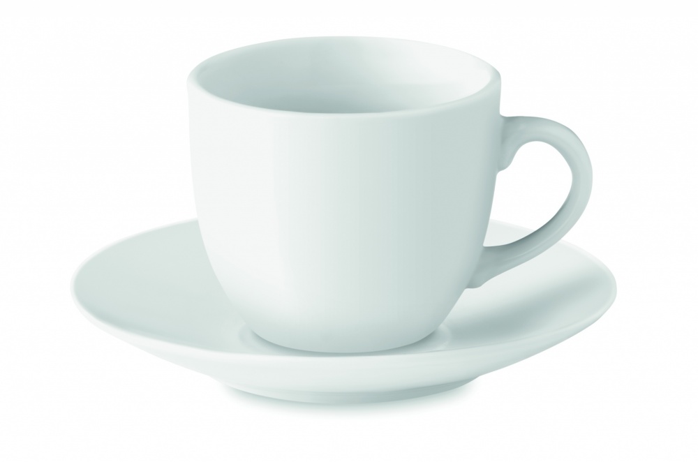 Logo trade promotional items image of: Espresso cup and saucer 80 ml