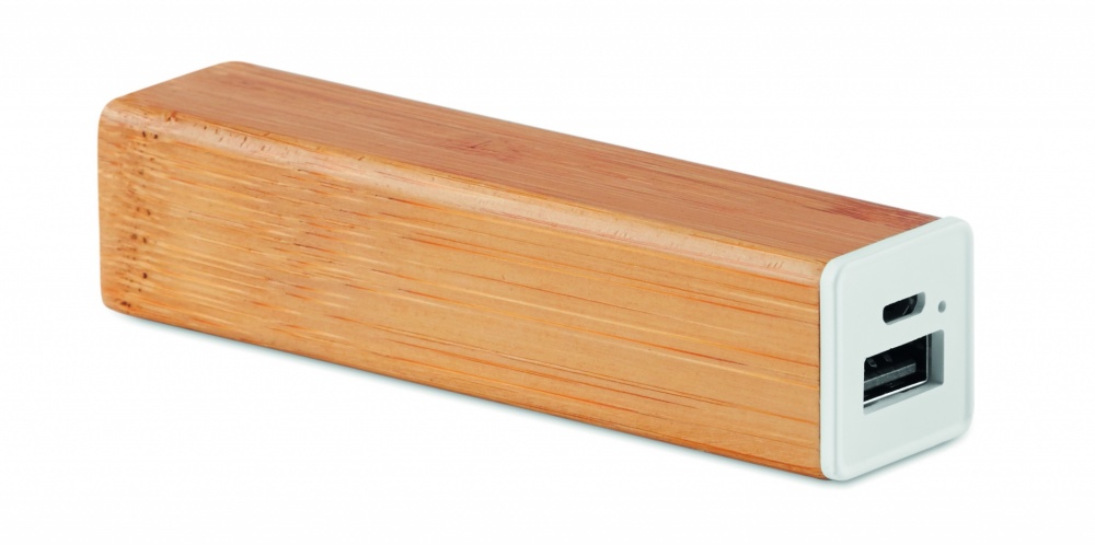 Logotrade promotional gifts photo of: Power bank bamboo 2200 mAh POWERBAM