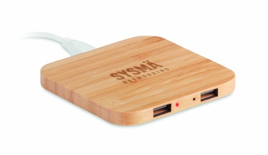 Logotrade promotional merchandise picture of: Bamboo wireless charge pad 5W