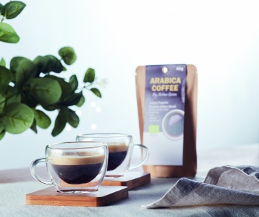 Logo trade promotional product photo of: Set of 2 double wall espresso