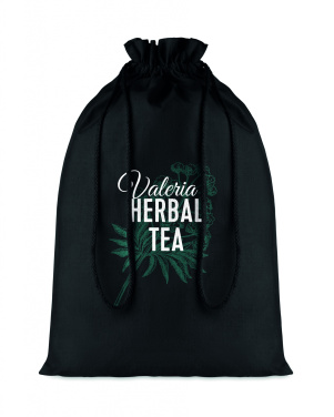 Logotrade promotional merchandise picture of: Large Cotton draw cord bag black