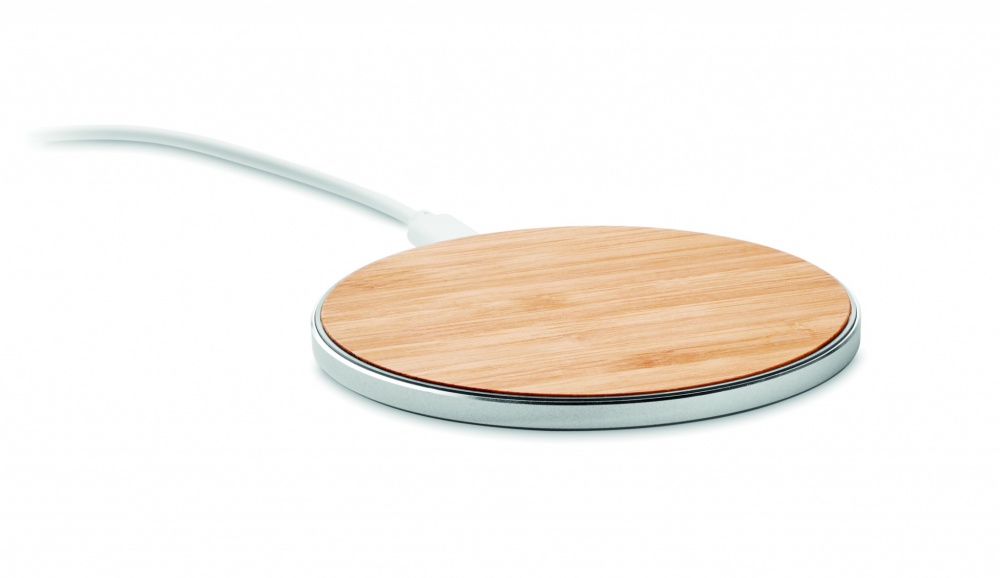 Logotrade advertising product picture of: Bamboo wireless charger 10W DESPAD