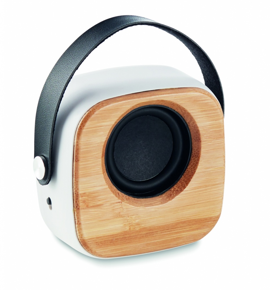 Logo trade promotional gift photo of: Speaker 3W with bamboo front side