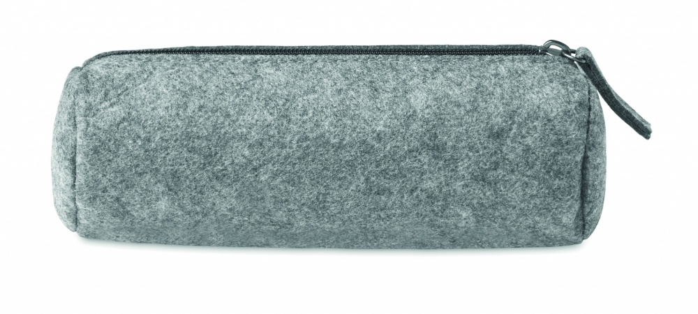 Logo trade business gifts image of: Felt zippered pencil case