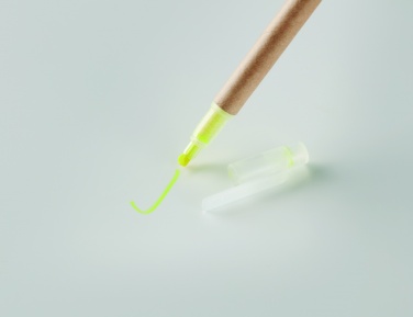 Logo trade promotional merchandise picture of: 2 in 1 carton pen highlighter