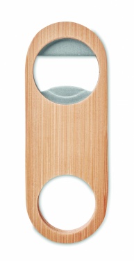 Logotrade promotional item picture of: Oval Bamboo bottle opener VALBAMPER