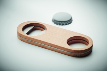 Logotrade advertising products photo of: Oval Bamboo bottle opener VALBAMPER