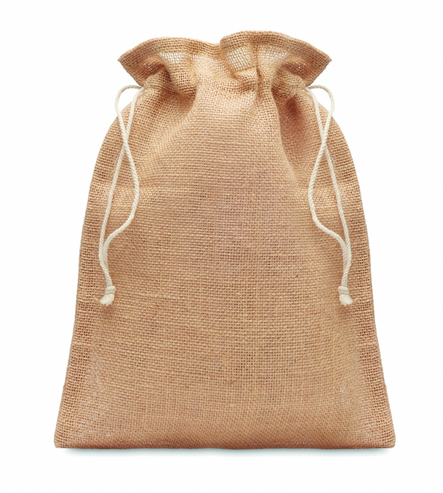 Logotrade advertising products photo of: Small jute gift bag 14 x 22 cm