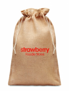 Logo trade promotional item photo of: Large jute gift bag 30x47 cm