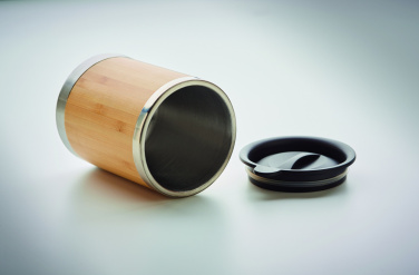 Logo trade corporate gifts picture of: Tumbler in bamboo cover 250ml