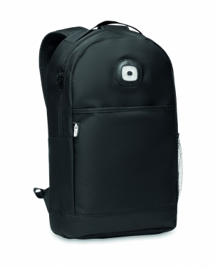 Logo trade promotional giveaway photo of: Backpack in RPET & COB light