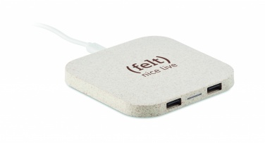 Logo trade promotional product photo of: Hub charger wheat straw/ABS 5W