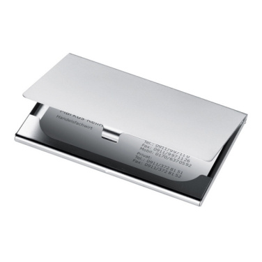 Logo trade promotional giveaway photo of: Metal business card holder CORNWALL