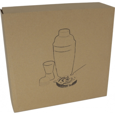 Logotrade promotional gift image of: Metal cocktail set, 3-piece MESSINA