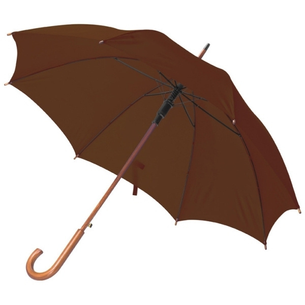 Logo trade promotional merchandise image of: Wooden automatic umbrella Nancy