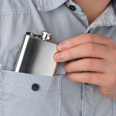 Logotrade promotional merchandise photo of: Stainless steel hip flask FRESNO 104 ml