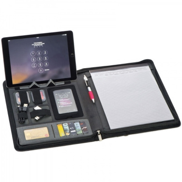 Logo trade promotional merchandise photo of: A4 folder with power bank Elda