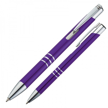 Logo trade promotional merchandise picture of: Metal ballpen ASCOT