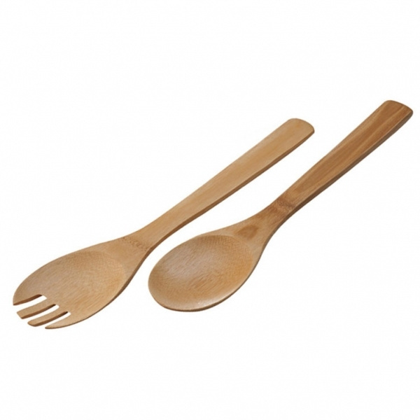 Logo trade promotional merchandise image of: Bamboo salad servers CAPUA
