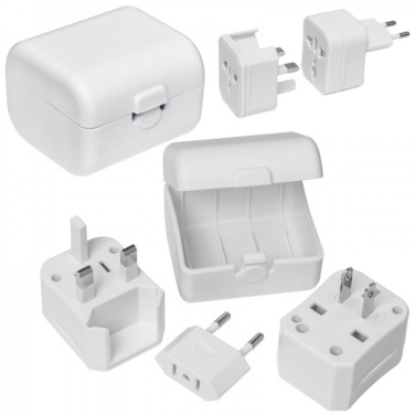 Logo trade promotional giveaways image of: Travel adapter PERU