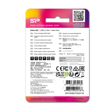 Logotrade promotional item picture of: Pendrive Silicon Power HELIOS 202, 3.2 Gen 1, 32GB