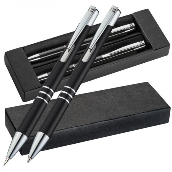 Logotrade promotional giveaway picture of: Metal writing set CLAREMONT