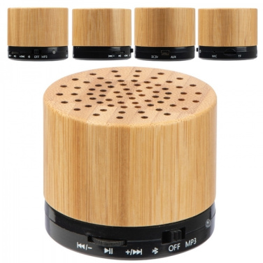 Logo trade promotional gifts picture of: Bamboo bluetooth speaker FLEEDWOOD