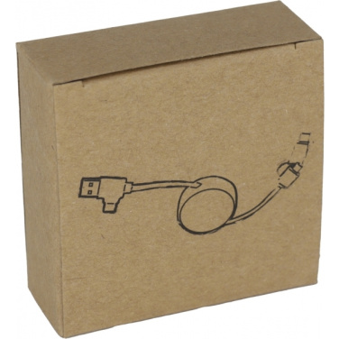 Logo trade business gift photo of: Bamboo charging cable GRONINGEN