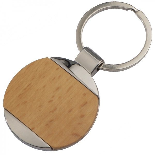 Logo trade advertising products image of: Wooden keyring LANGHAUS