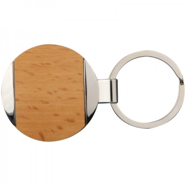 Logo trade promotional item photo of: Wooden keyring LANGHAUS