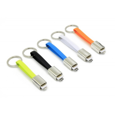Logo trade promotional products image of: Data transfer cable and keyring
