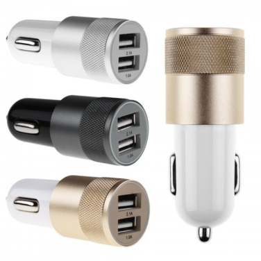 Logo trade promotional giveaway photo of: Metal car charger