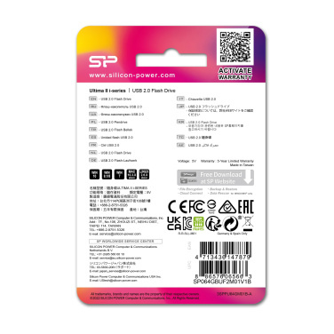 Logo trade promotional giveaways picture of: Pendrive Silicon Power Ultima II i-series 2.0