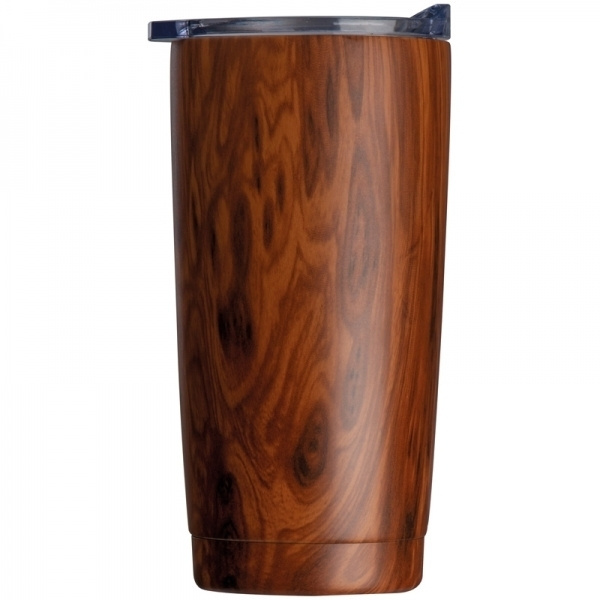 Logotrade business gift image of: Stainless steel mug with wooden look COSTA RICA 550 ml