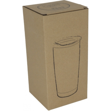 Logotrade promotional gift picture of: Stainless steel mug with wooden look COSTA RICA 550 ml