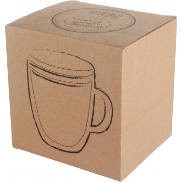 Logo trade advertising product photo of: Double-walled glass cup GERTHE 350 ml