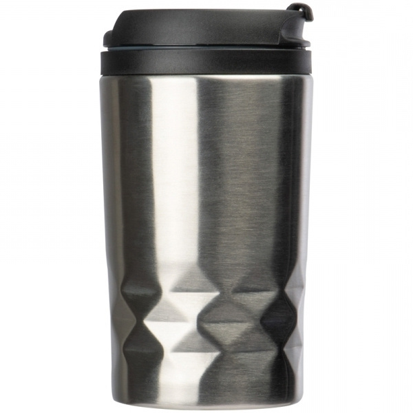 Logotrade promotional merchandise image of: Stainless steel mug with lid ROMA 250 ml