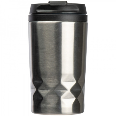 Logotrade promotional item picture of: Stainless steel mug with lid ROMA 250 ml