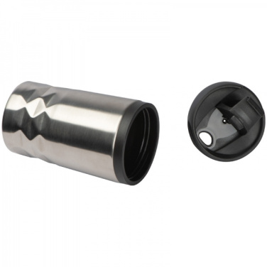 Logotrade promotional giveaways photo of: Stainless steel mug with lid ROMA 250 ml