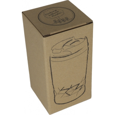 Logo trade business gifts image of: Stainless steel mug with lid ROMA 250 ml