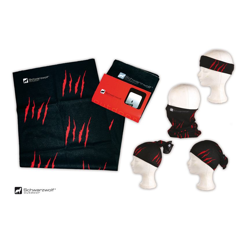 Logo trade promotional gifts image of: Multifunction bandana BANDANA Schwarzwolf