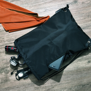 Logotrade business gift image of: Drawstring bag NUNAVUT Schwarzwolf