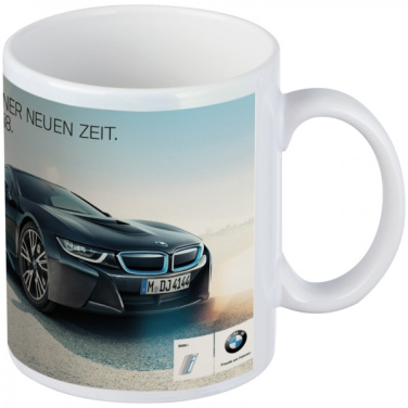 Logo trade promotional giveaway photo of: Classic coffee mug for allover print VIESTE 300 ml